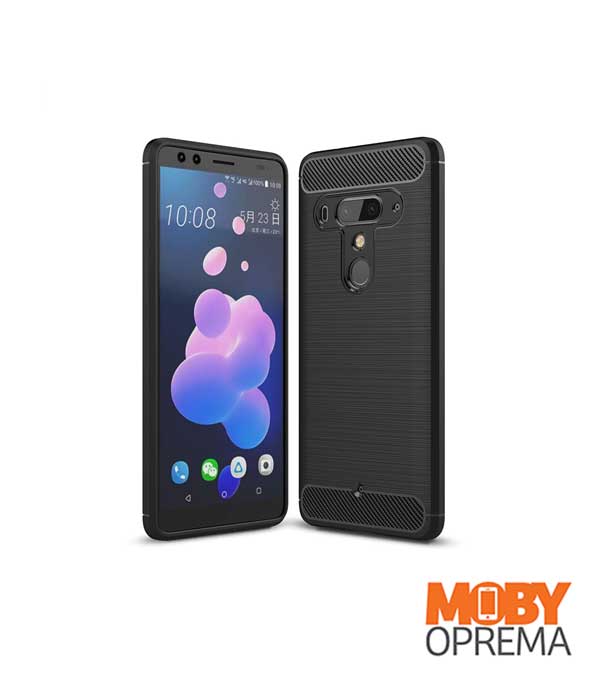 HTC U12 plus crna premium carbon maska - Slika 2