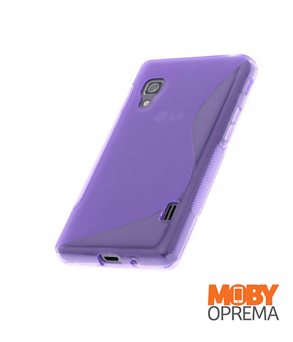 LG L5 2 ljubičasta silikonska maska - Slika 3