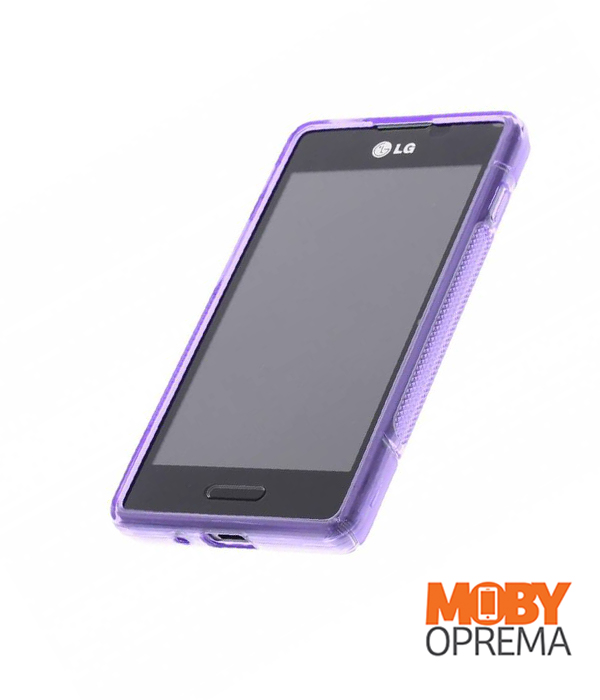 LG L5 2 ljubičasta silikonska maska - Slika 2