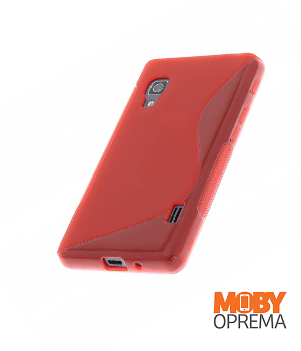 LG L5 2 crvena silikonska maska - Slika 2