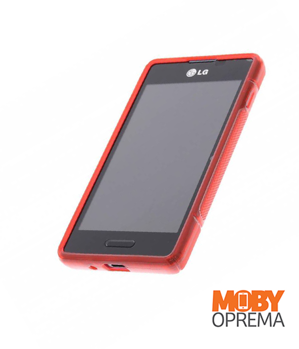 LG L5 2 crvena silikonska maska - Slika 3