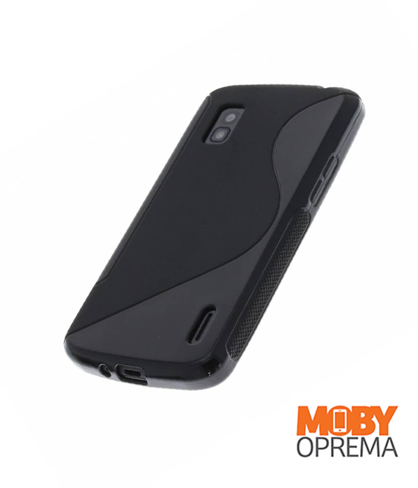LG NEXUS 4 crna silikonska maska - Slika 2