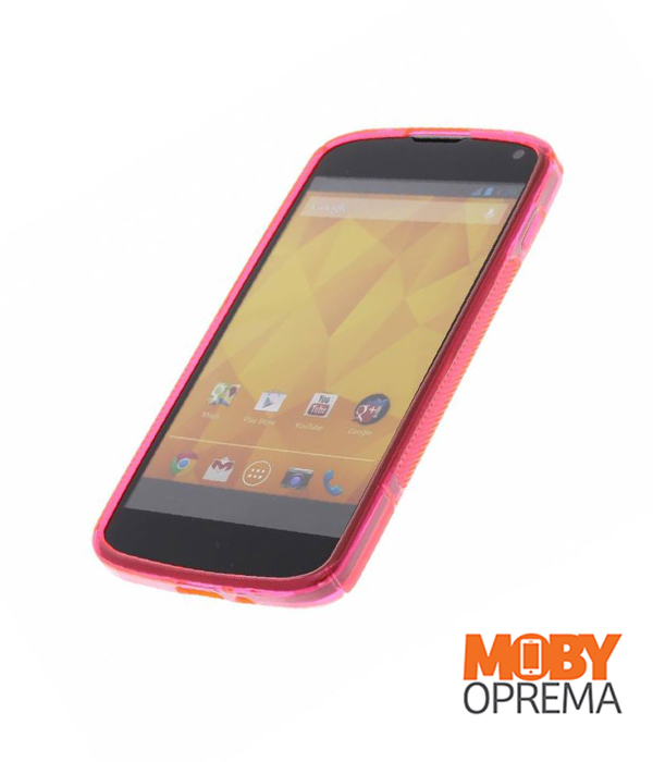 LG NEXUS 4 roza silikonska maska - Slika 3