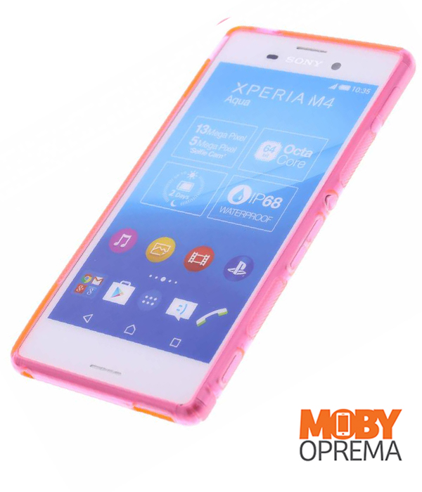 Sony Xperia M4 AQUA roza silikonska maska - Slika 3