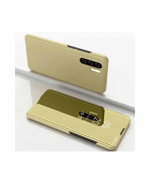 Samsung Note 10 plus zlatna clear view standing cover preklopna torbica - Slika 7