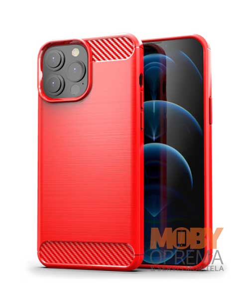 Iphone 13 crvena premium carbon maska