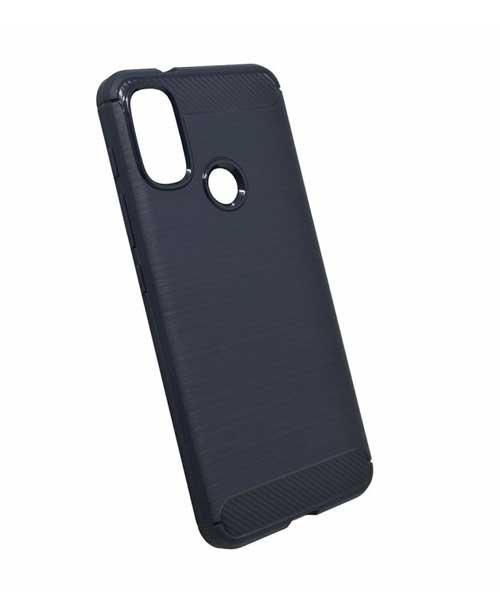 Motorola Moto E20 plava premium carbon maska